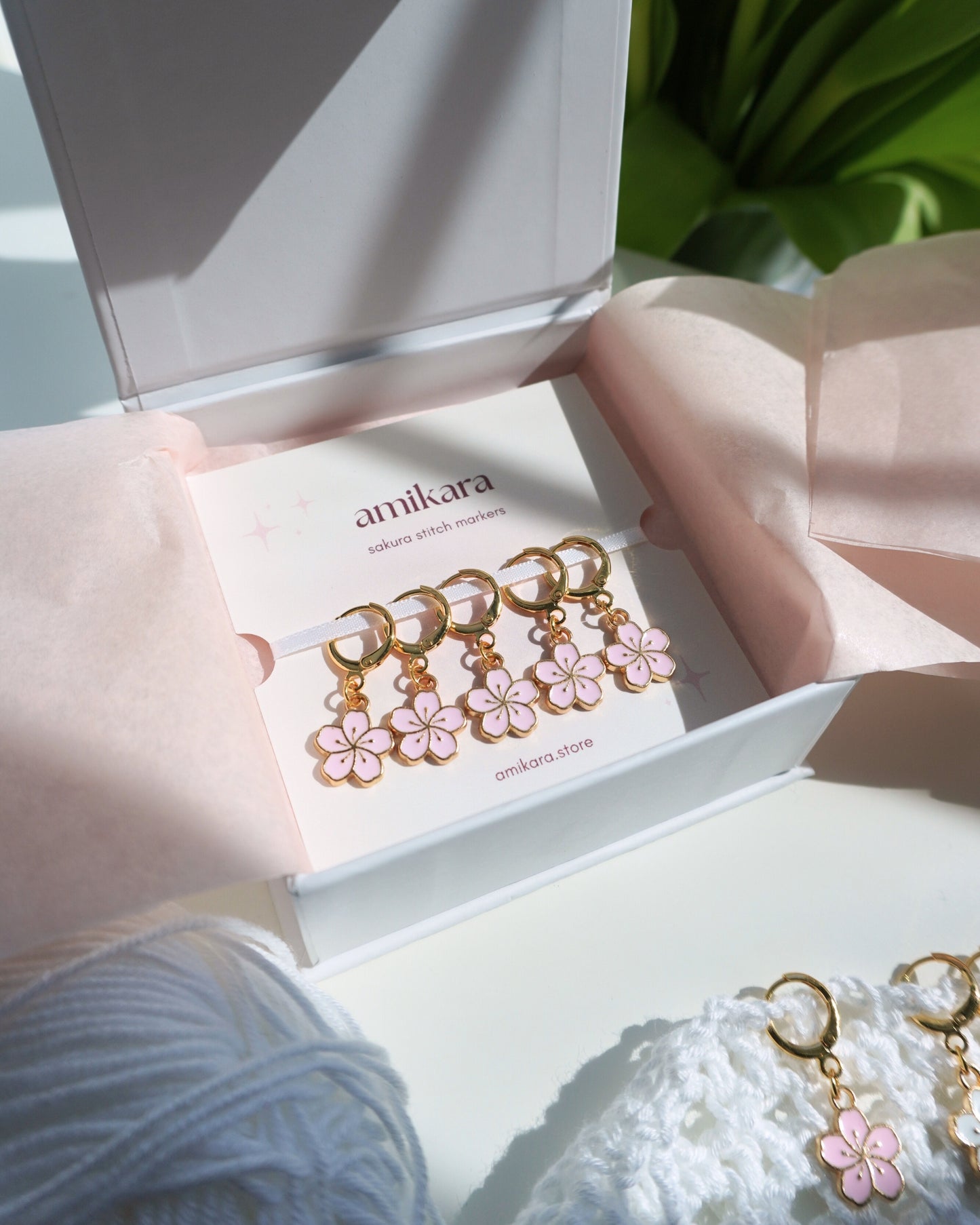 Sakura Stitch Markers - Set of 5