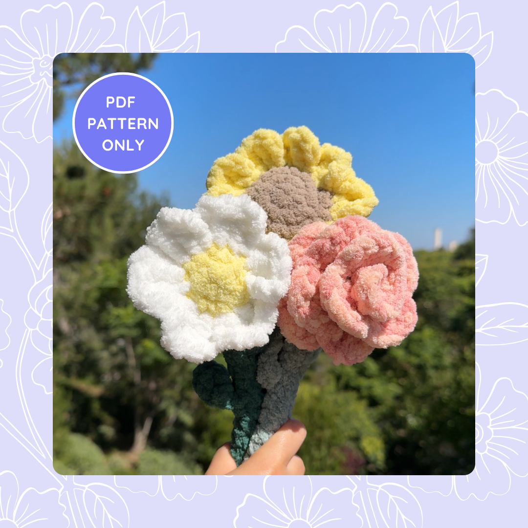 Bendy Flower Plushies - Digital Pattern