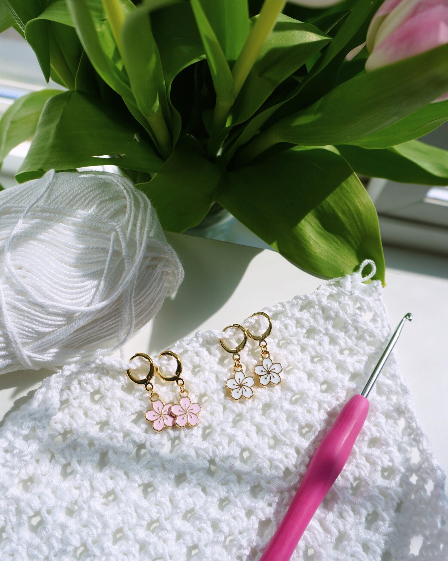 Sakura Stitch Markers - Set of 5