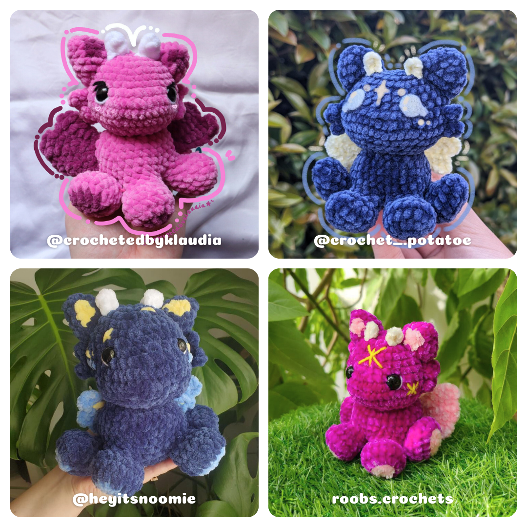 3 in 1 Baby Dragons - Digital Pattern
