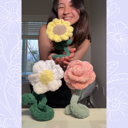 Bendy Flower Plushies - Digital Pattern