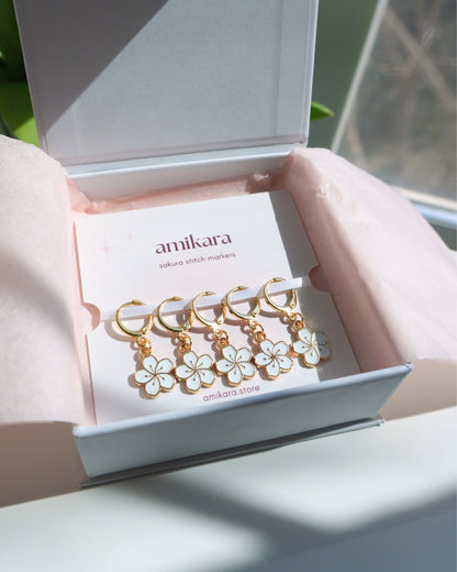 Sakura Stitch Markers - Set of 5